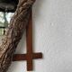 Rustic mirror wood 1900 folk art