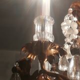 Murano fruit chandelier in crystal and gold metal