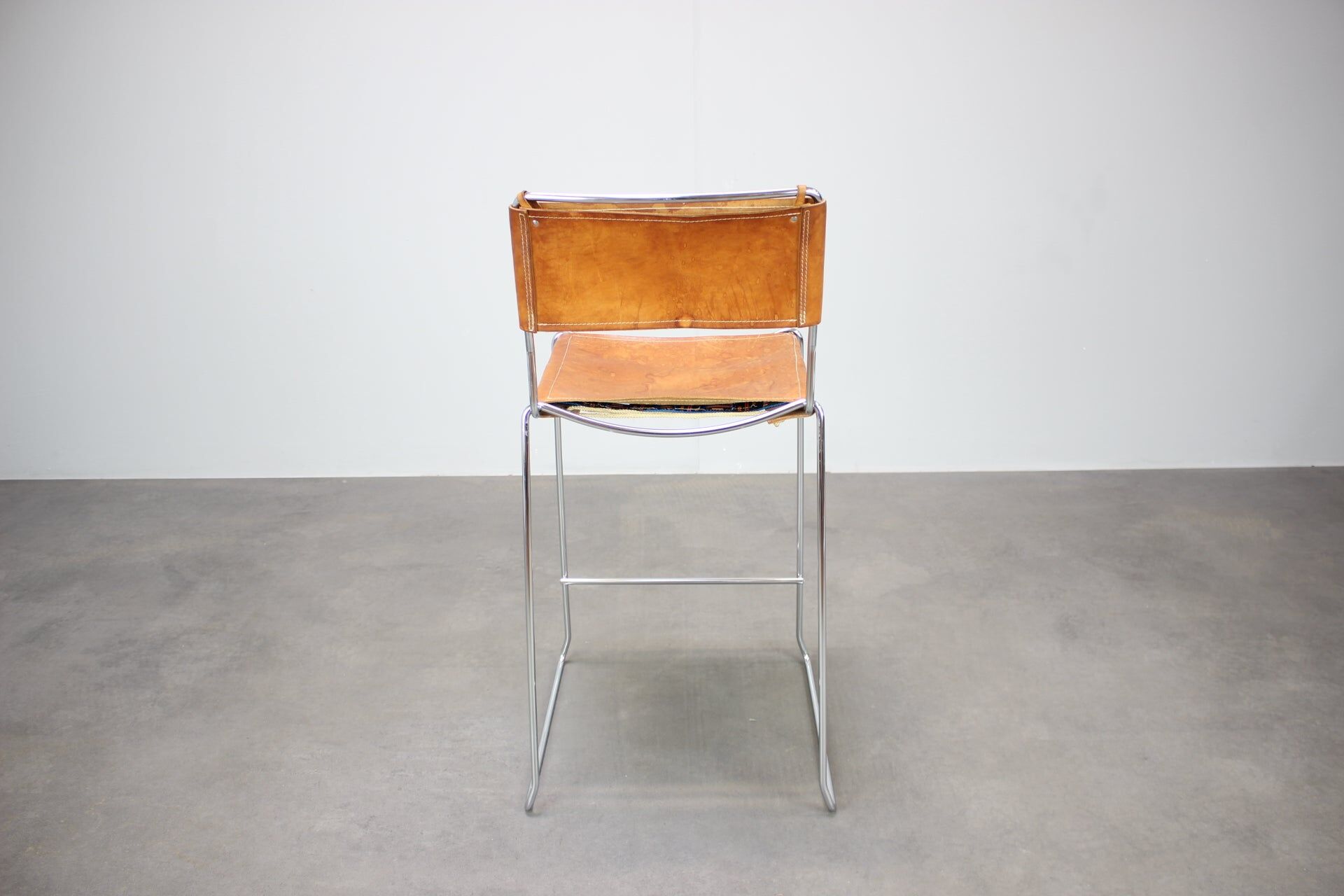 Leather stool by Giandomenico Belotti for Alias, Italy, 1970s.