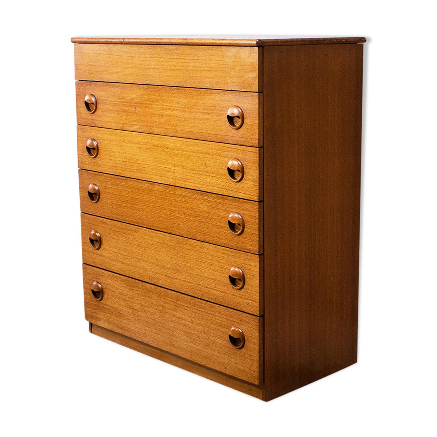 Commode en teck du milieu du siècle, 1970, avec compartiment à couvercle
