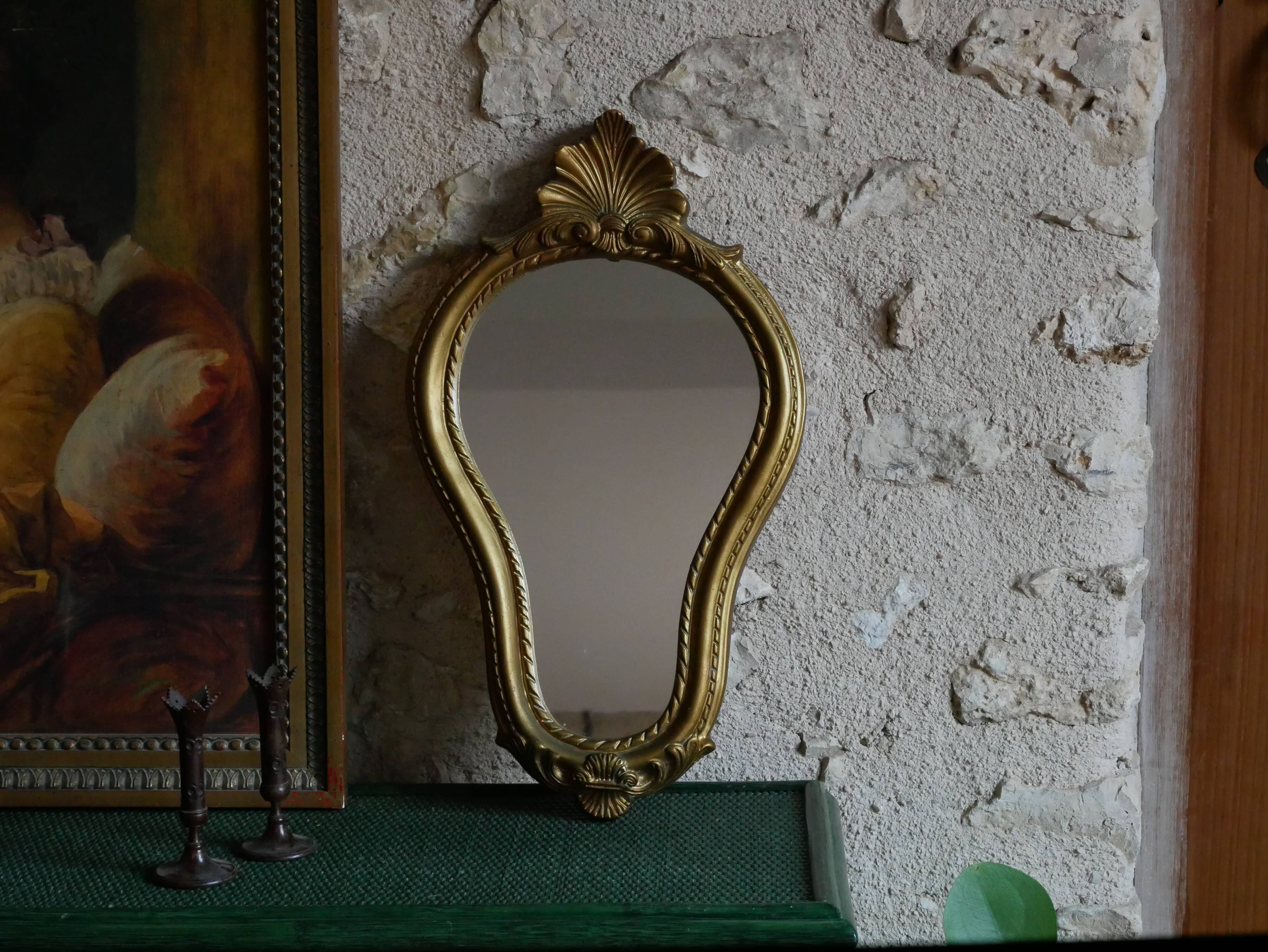 Miroir coquille baroque