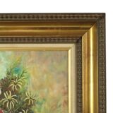 Still Life Flowers Vintage Painting on Canvas R. De Gryse