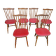 Set de 6 chaises Baumann en bois tourné
