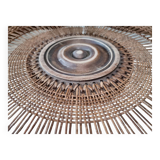 Table basse ronde cannée