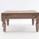Antique Bajot stool in weathered wood: richly patinated decorative table.