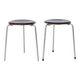 Pair of Arne Jacobsen Dot Stools 3170, 1950s Danish Design for Fritz Hansen