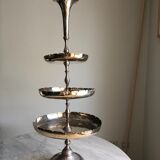 3-storey cake display in silver metal from the Mills Brussels brand. Date from the 1930s
