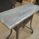 Industrial Console Fonte 1930 blue stone tray