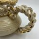 Beige vase in the shape of a jug, Art Deco, Thulin pottery.