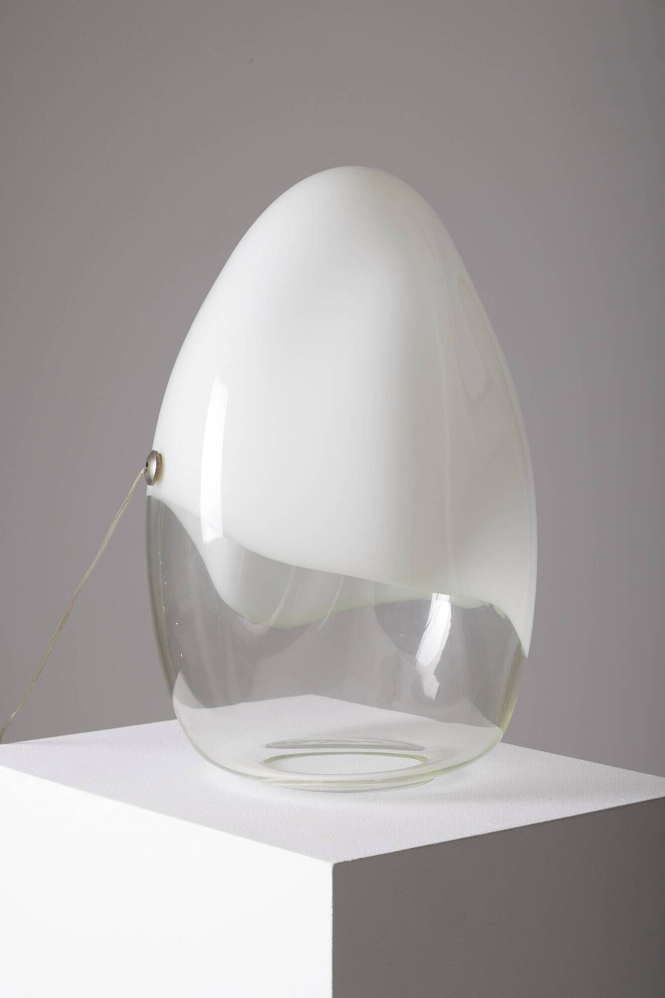 Pair of nessa lamps in murano glass, gino vistosi, 1970s