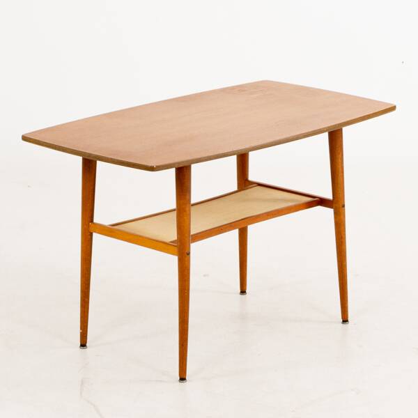 Table basse scandinave en teck à double plateau, années 1950/60