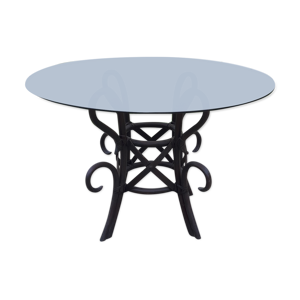 table ronde plateau verre