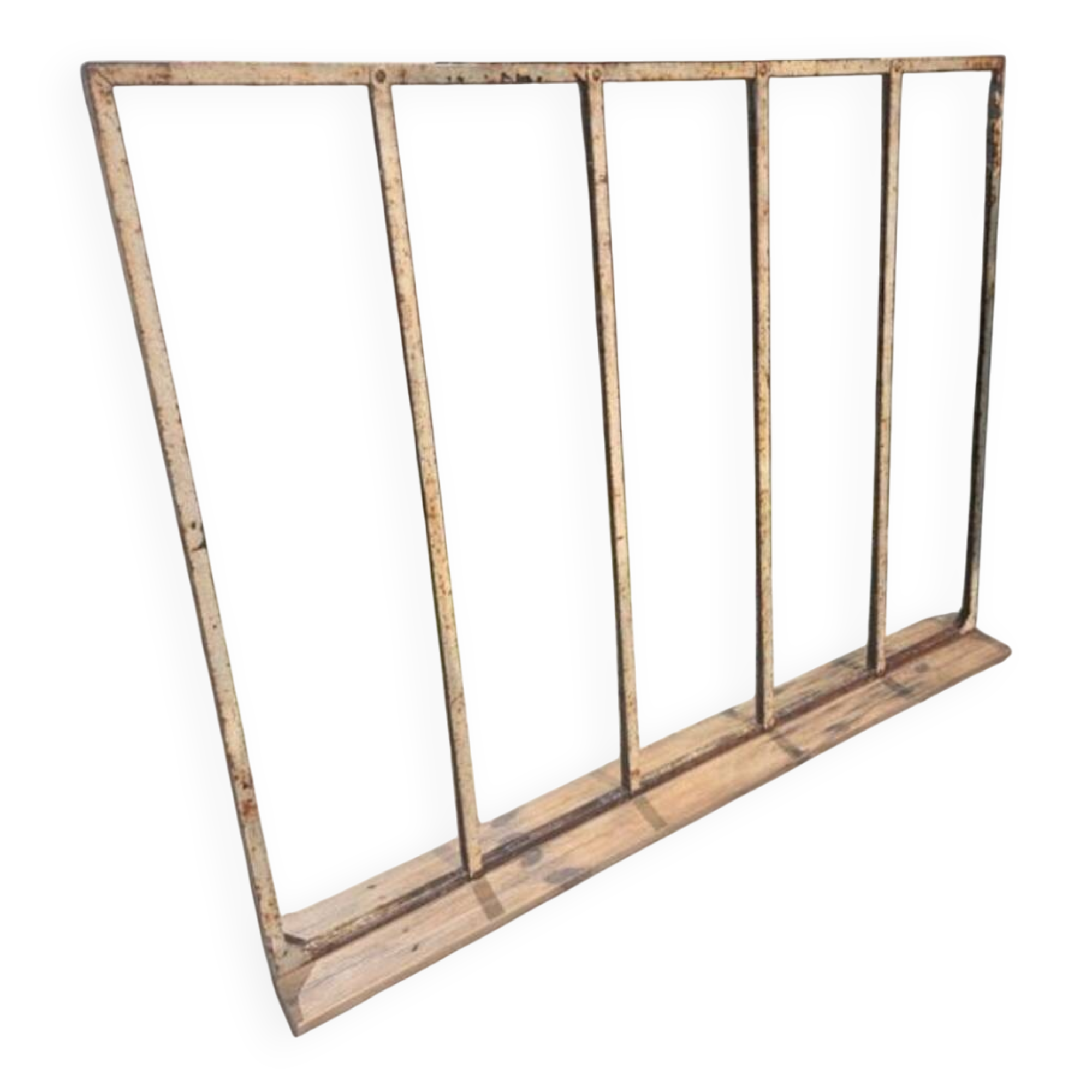 Industrial glass frame mirror