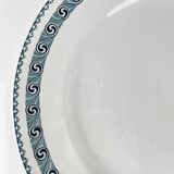 Large round dish "Rachel" Moulins des loups & Hamage, iron earth, 20th century