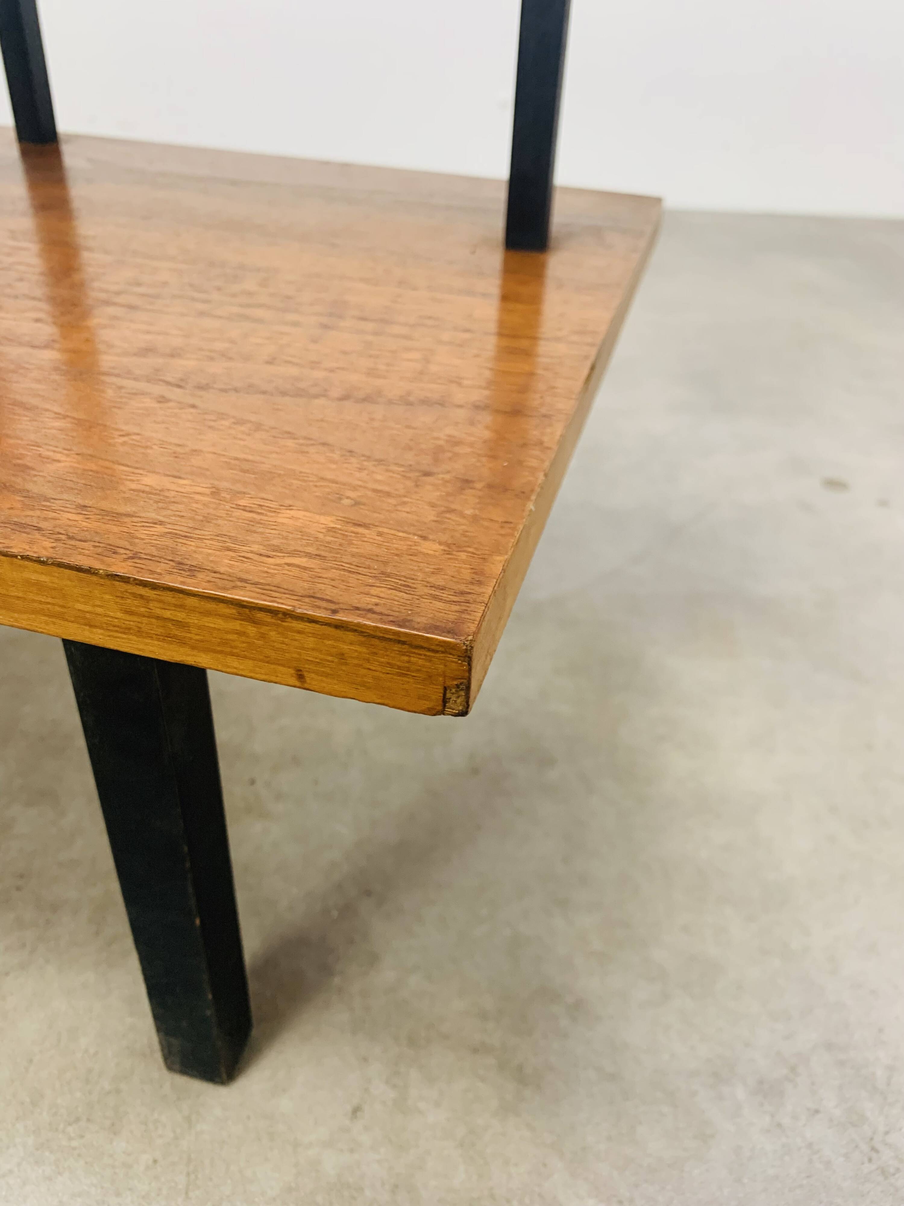 50s asymmetrical plant shelf, teak