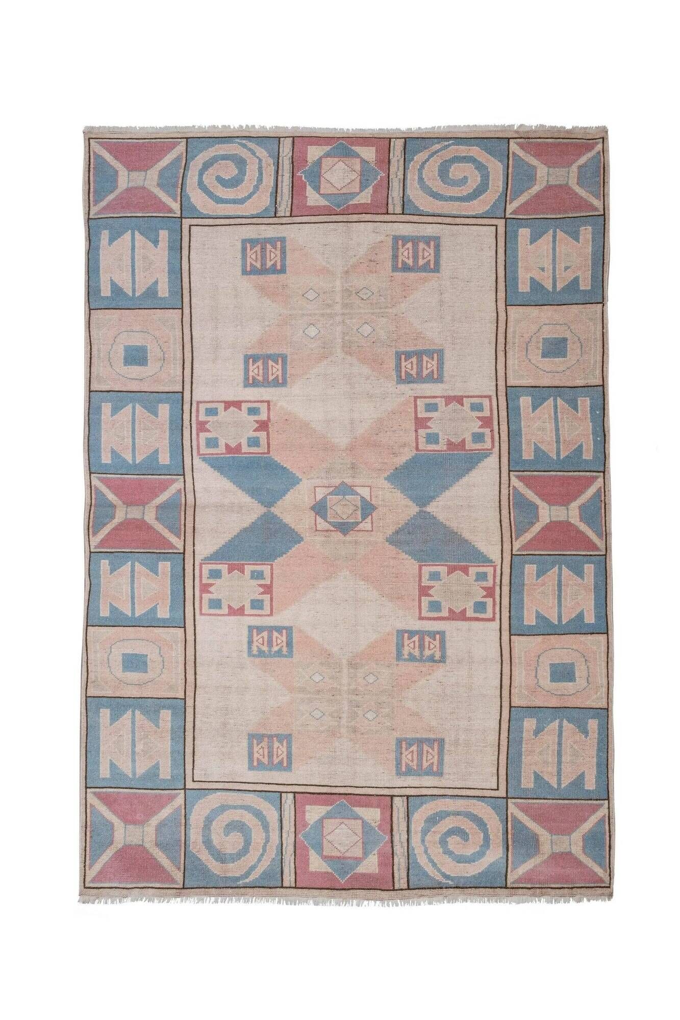 Vintage Turkish Oushak rug 175x252 cm