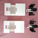 Pair of Allibert plexiglass night light wall lights, space age 70s design