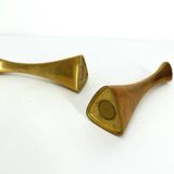 Pair of vintage brass candlesticks Ytterberg for Bca Eskilstuna, Sweden 1960s