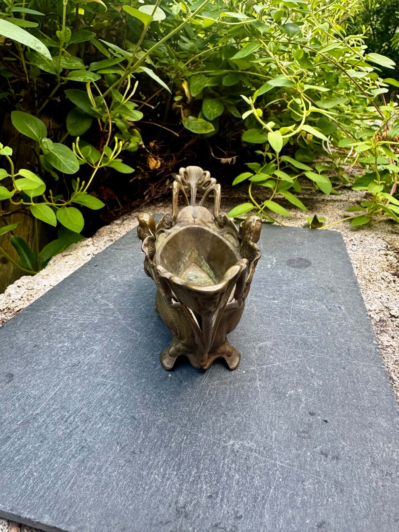 Brass planter Art Nouveau Jugendstil