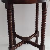 Pair of side tables in solid oak