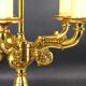 Bronze Bouillotte Lamp in Solid Empire Style Five Lights * Lucien Ga