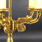Lampe Bouillotte en Bronze Massif de Style Empire Cinq Lumières * Lucien Ga