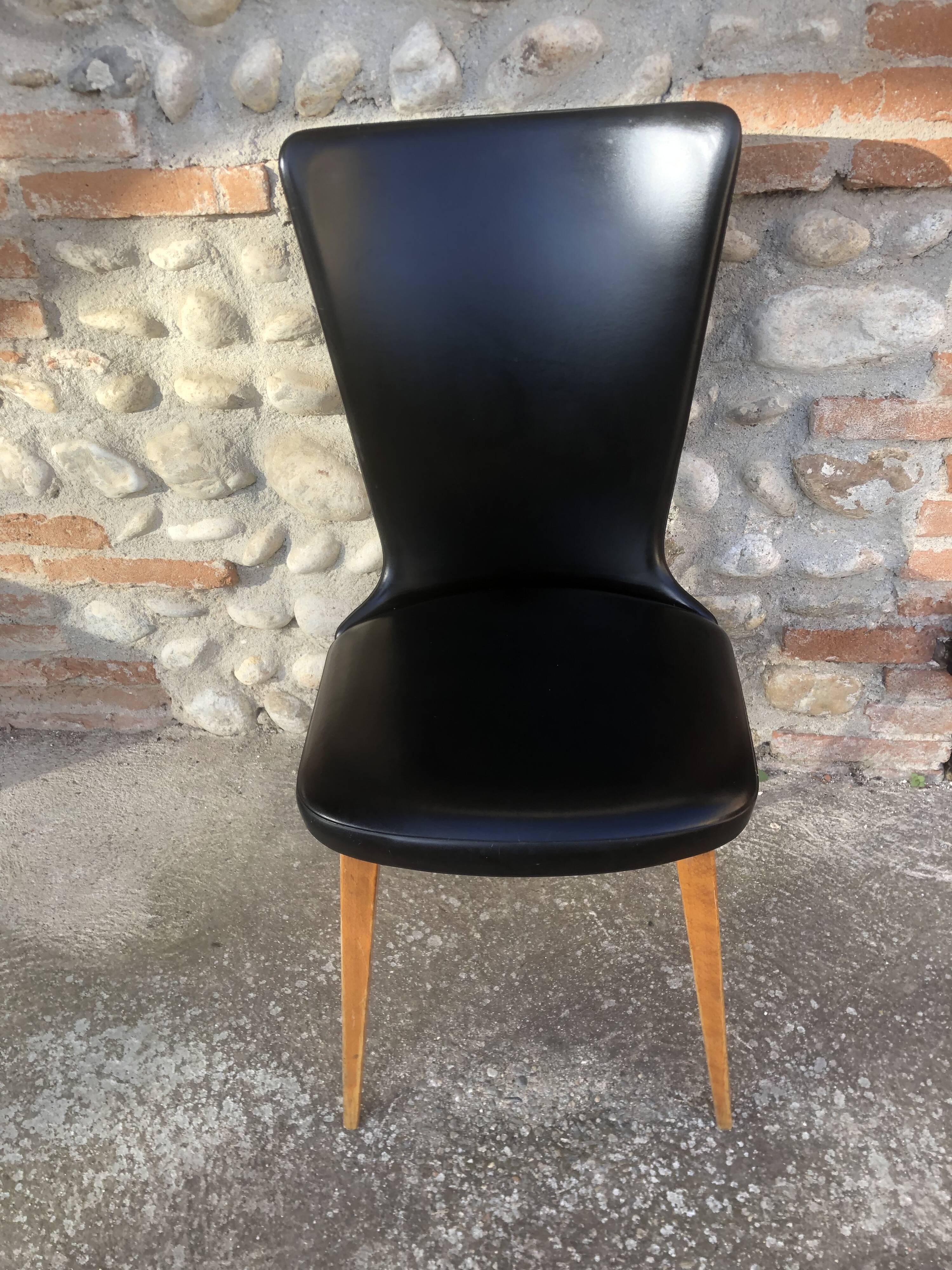 Black skai chair