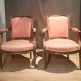 Paire de fauteuil de style Louis XVI