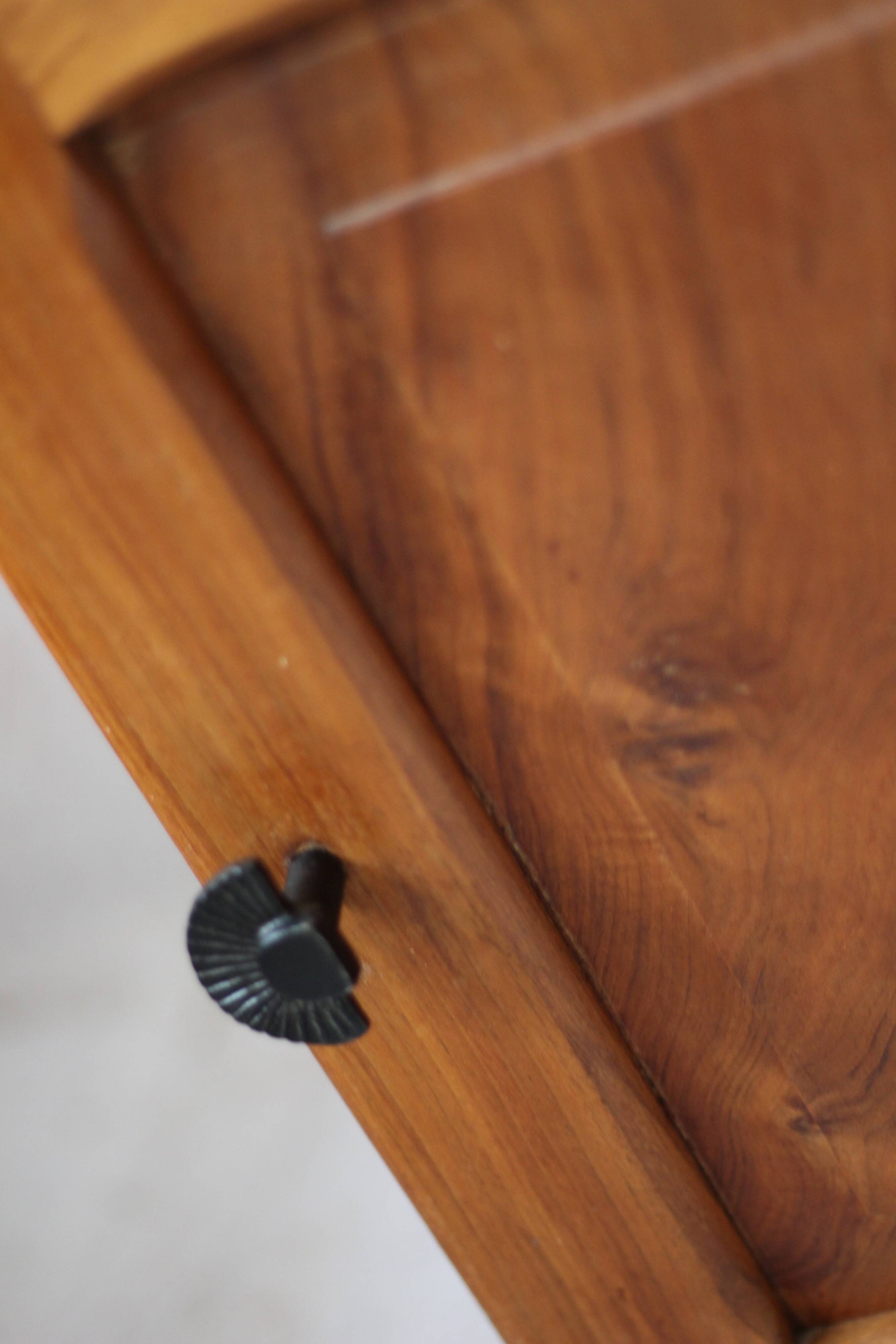 Art deco walnut bedside table