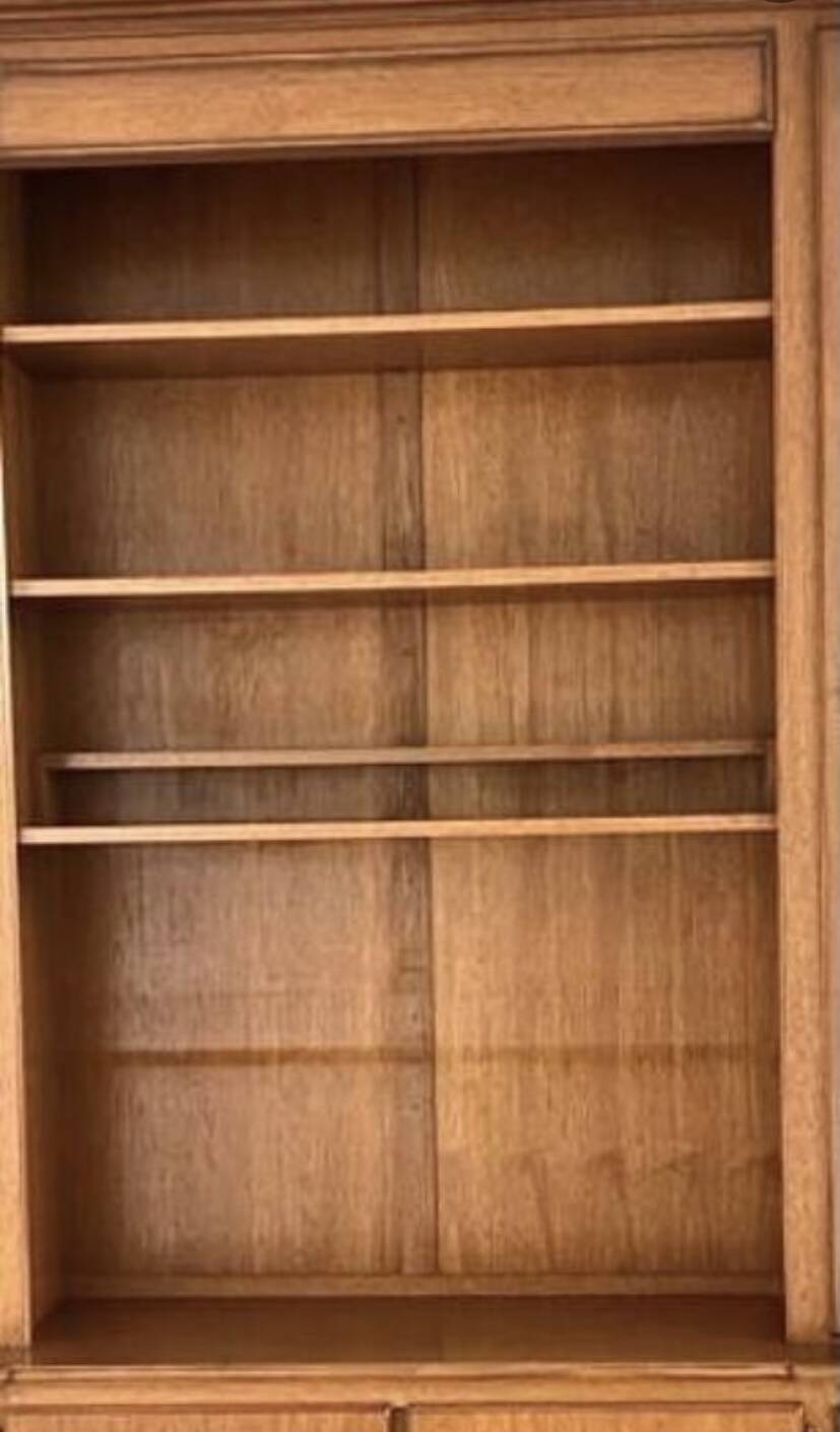 Large wooden library, large dressing room