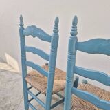 4 chaises paillées anciennes de style provençale