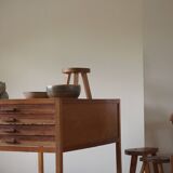 Mid Century Large Danish Drawing Cabinet, Made in Pine and Beech, 1960s