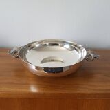 Round Hollow Dish, Vegetable Dish Silver Metal GELB