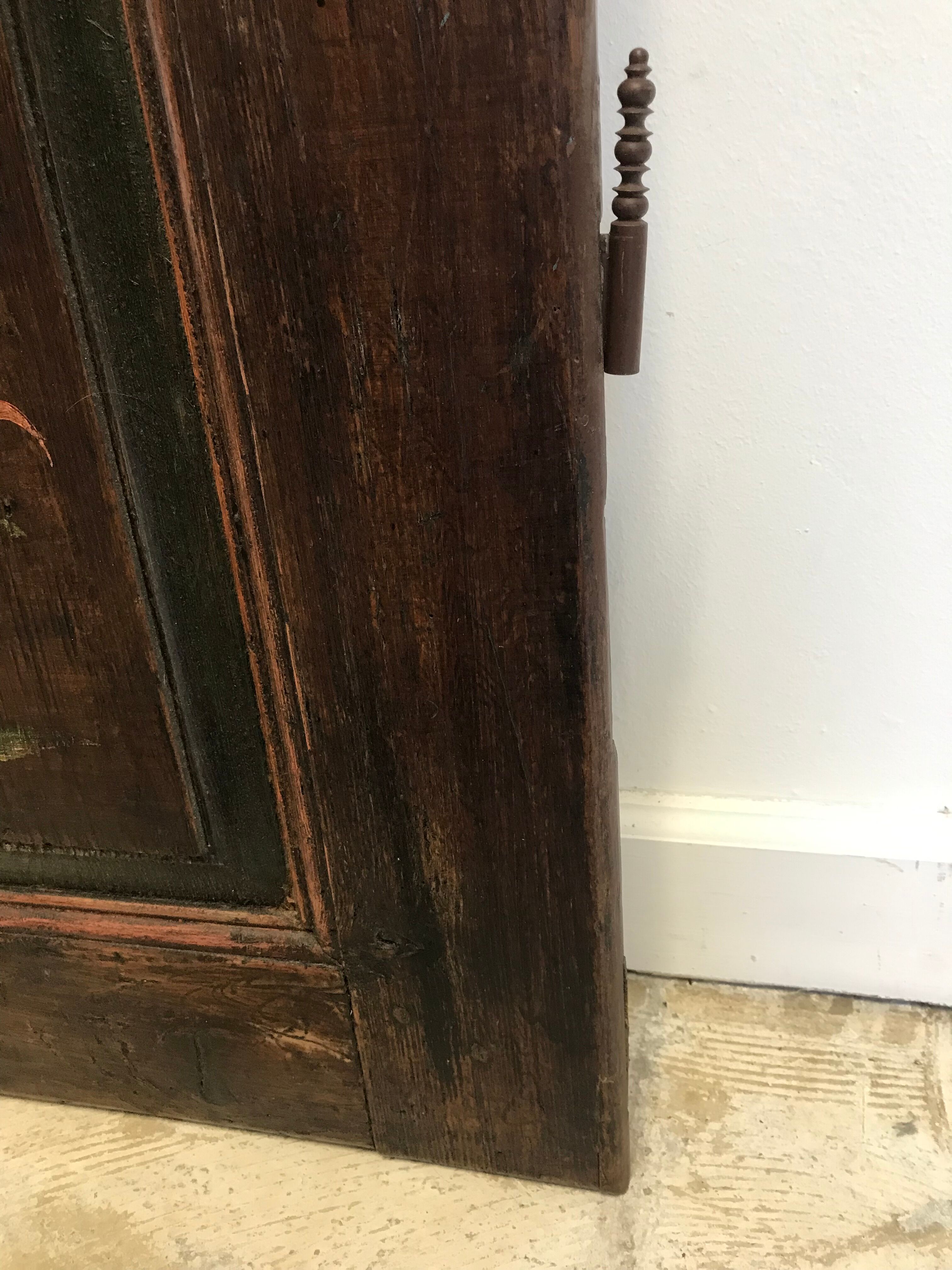 Old double door painted wood