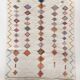 Moroccan Berber carpet Azilal ecru with small colored diamonds 275x212cm