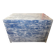 Antique chest of drawers in blue and white painted wood - shabby-chic patinated charm