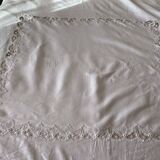 Linen tablecloth hand embroidery monogram an