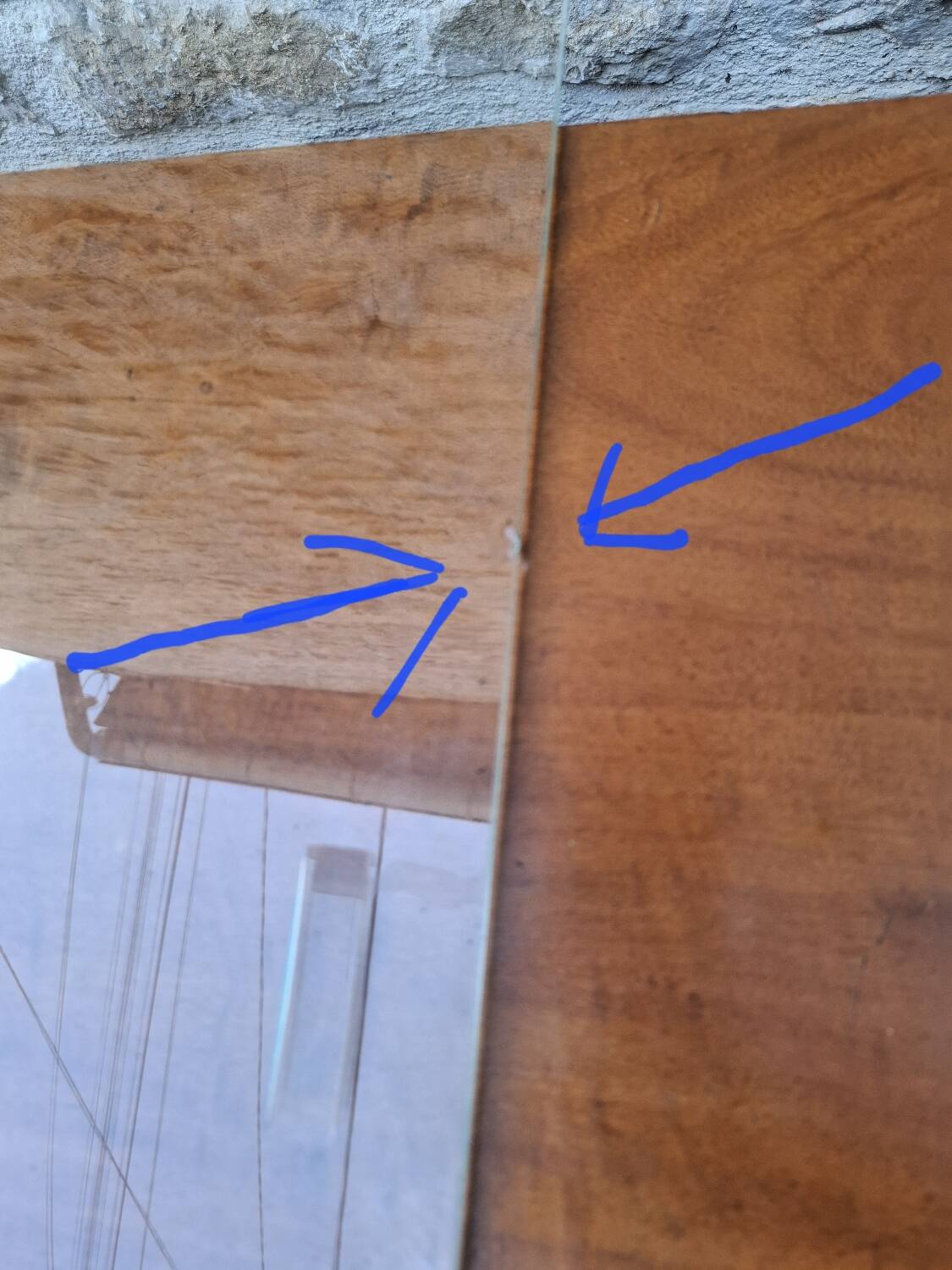 Mahogany glass sideboard, 1950