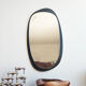 Miroir retroviseur 1960 - noir et laiton 40x74cm