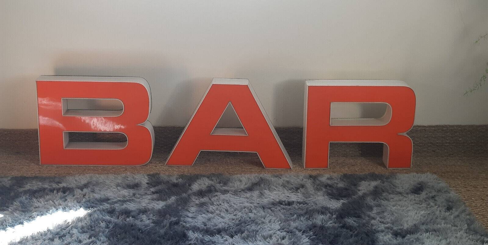 Old Large Sign "Bar" 70s