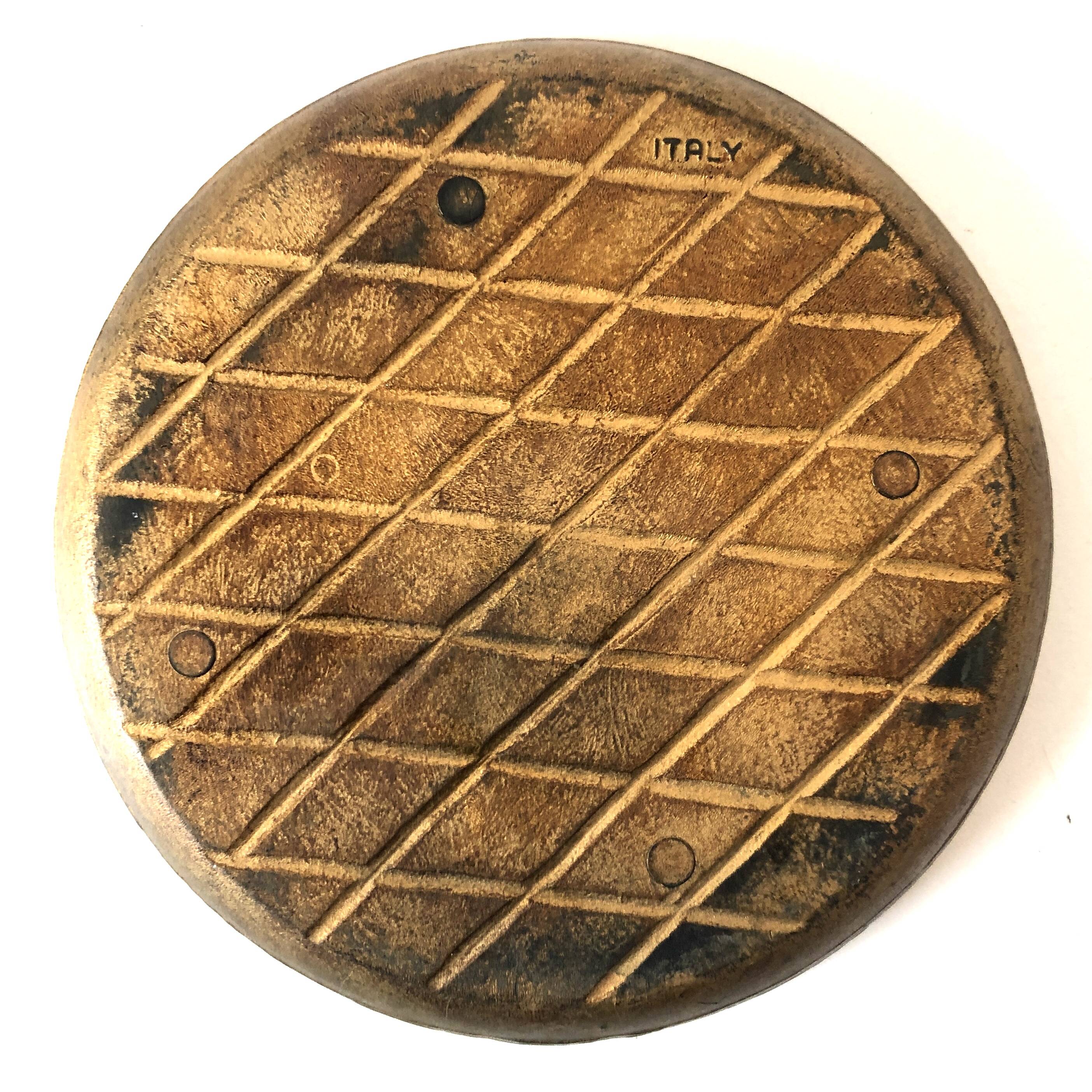 Italian cup golden wood blue