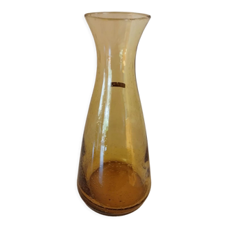 Vase en verre bullé