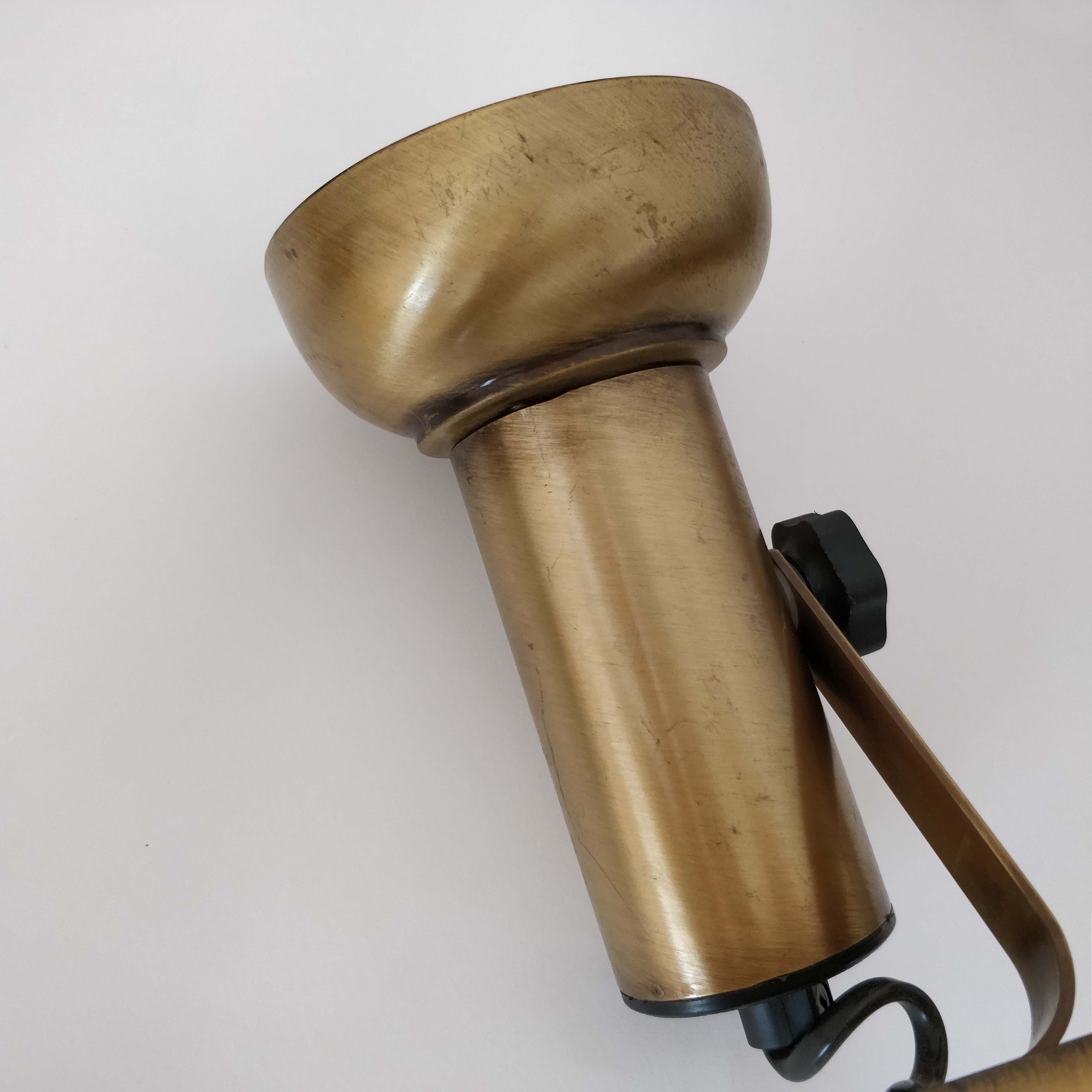 Wall light 3 70s brass spots