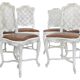 Suite de 6 chaises cannées de style Régence