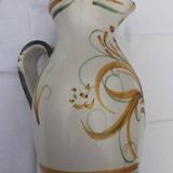 Antique KERALUC QUIMPER Ceramic Pitcher signed MLF