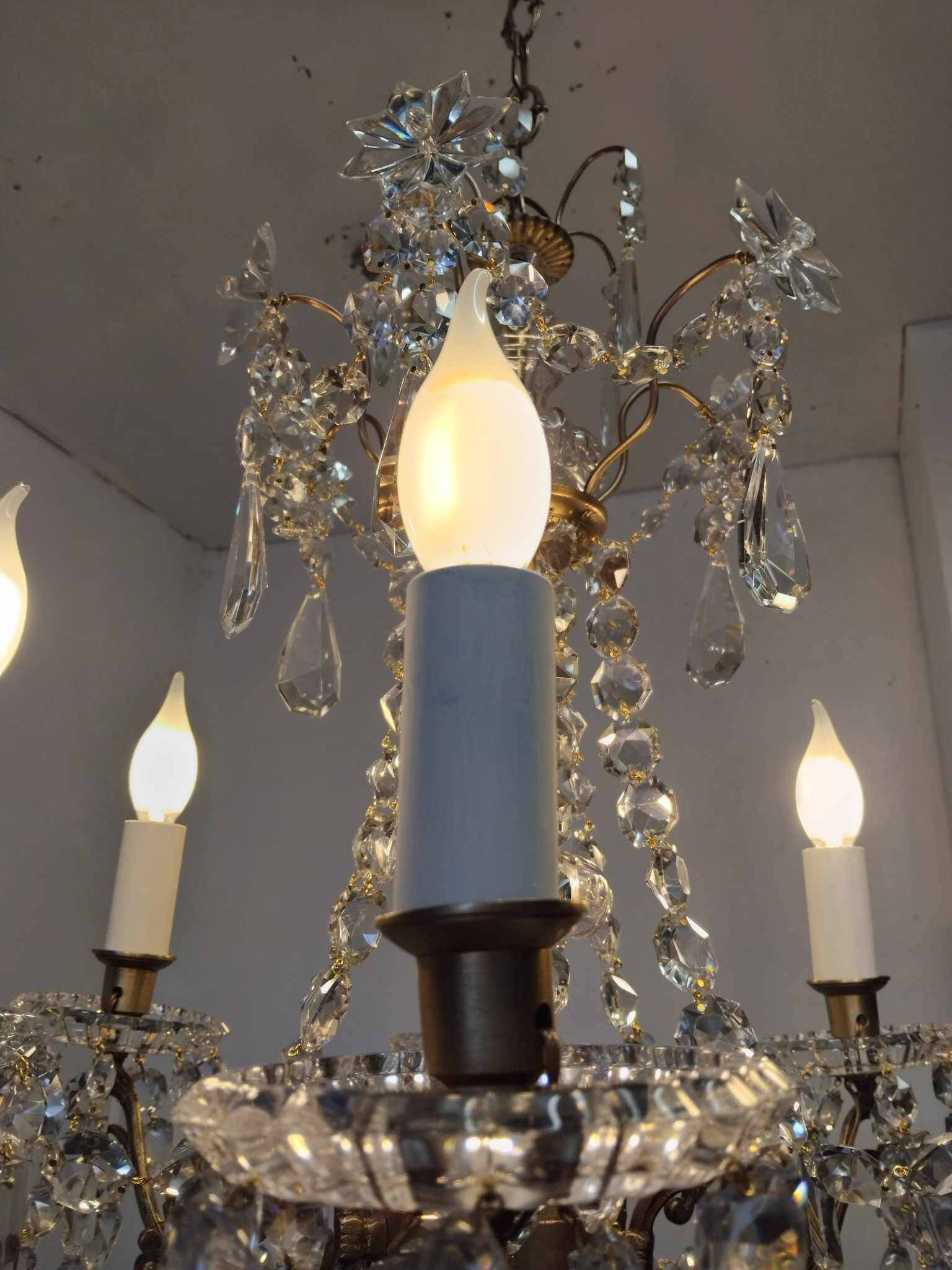 Large 19th century crystal chandelier