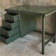 Small metal industrial desk with column of 4 drawers - industrial - 1960