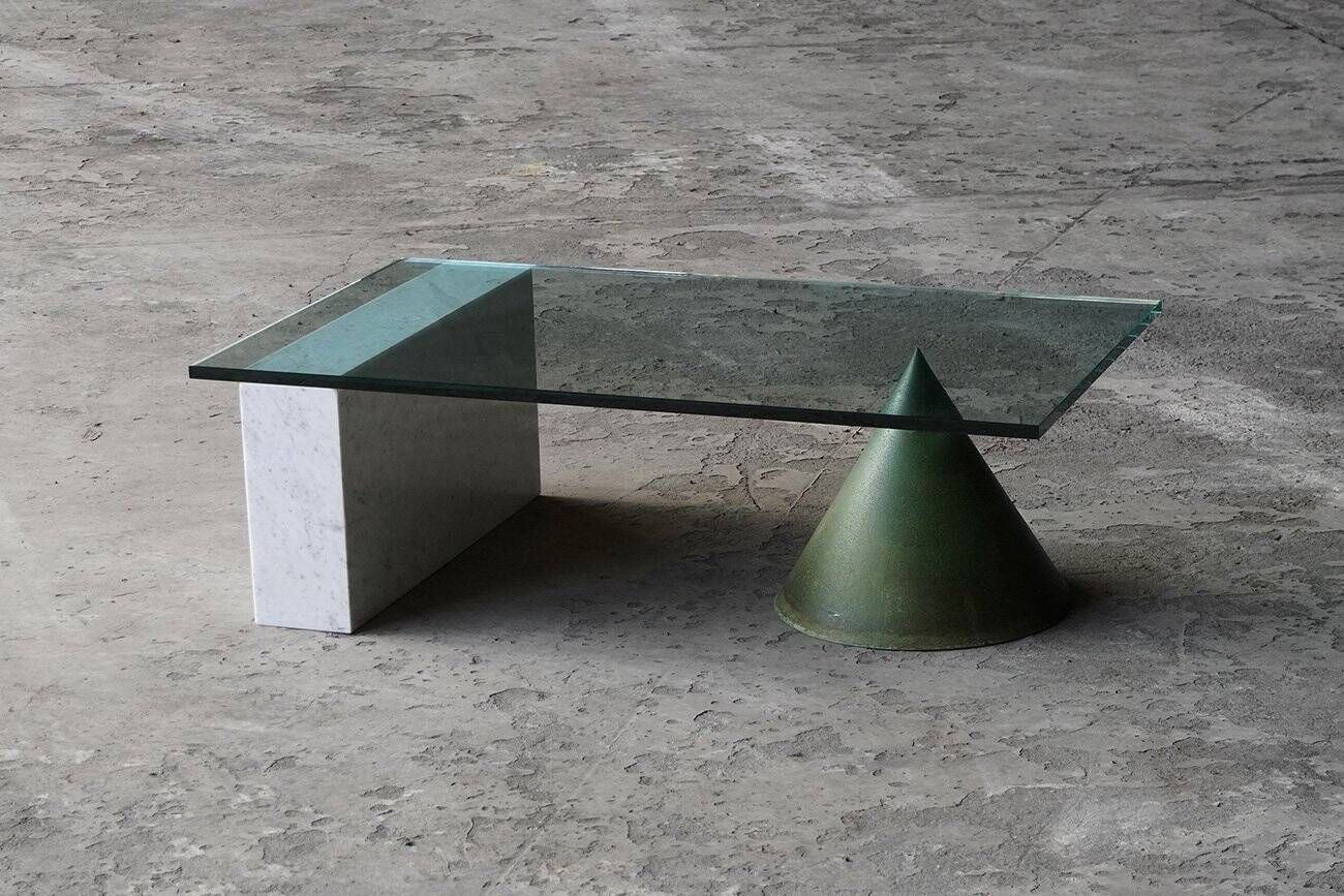 Vintage Kono Coffee Table by Massimo and Lella Vignelli for Casigliani, Italy, 1980s