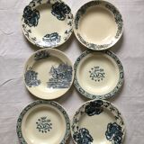 6 hollow plates Iron Land mismatched