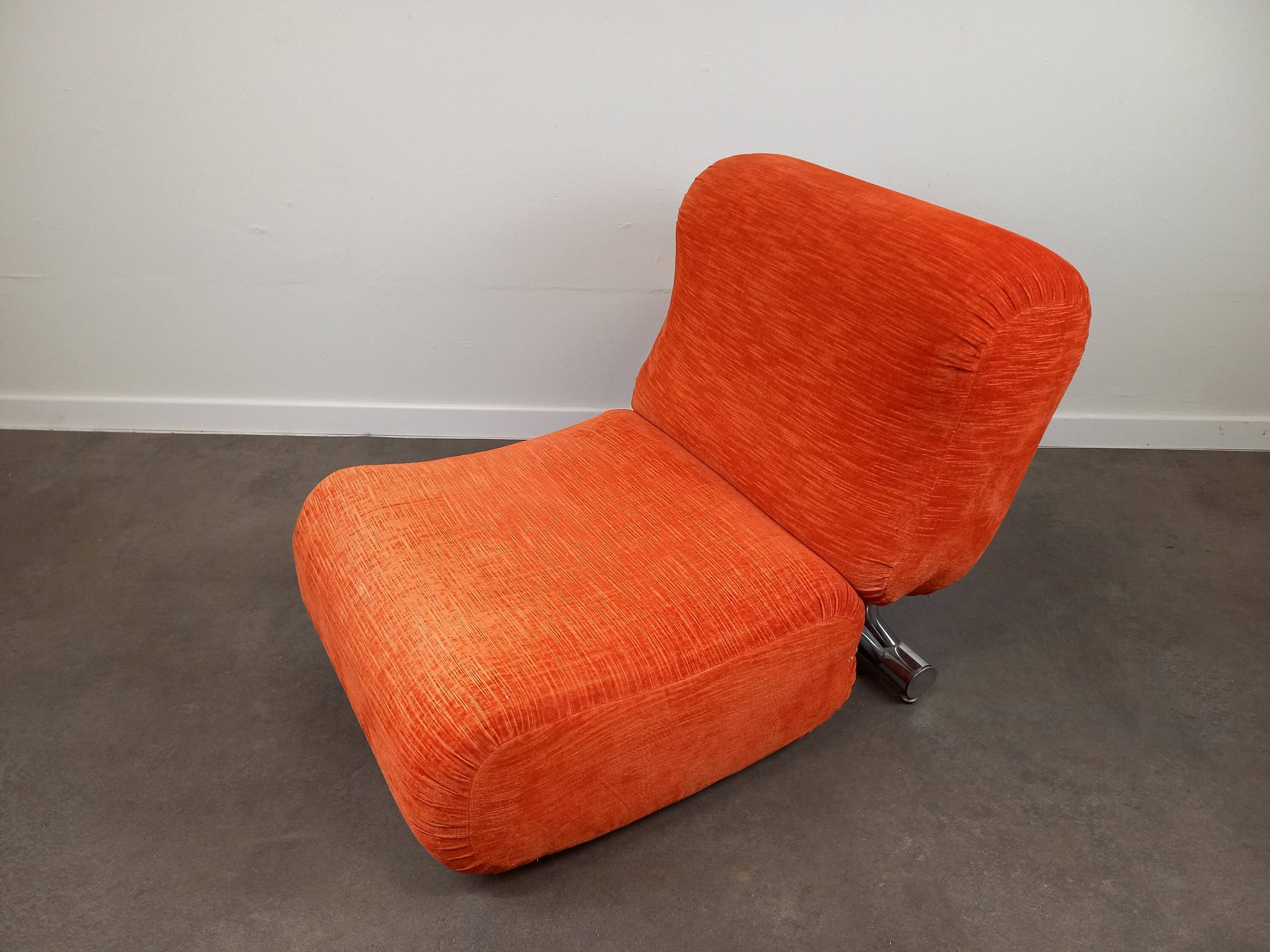 Vintage orange fireside chair